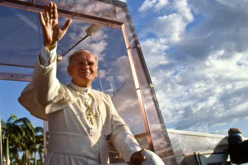 Pope John Paul II smiling &#8211; fr