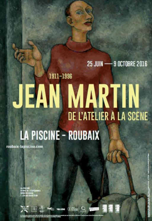 Exposition du peintre Jean Martin : de l'atelier à la scène, au musée La piscine à Roubaix jusqu'au 9 octobre 2016. © Musée La Piscine 