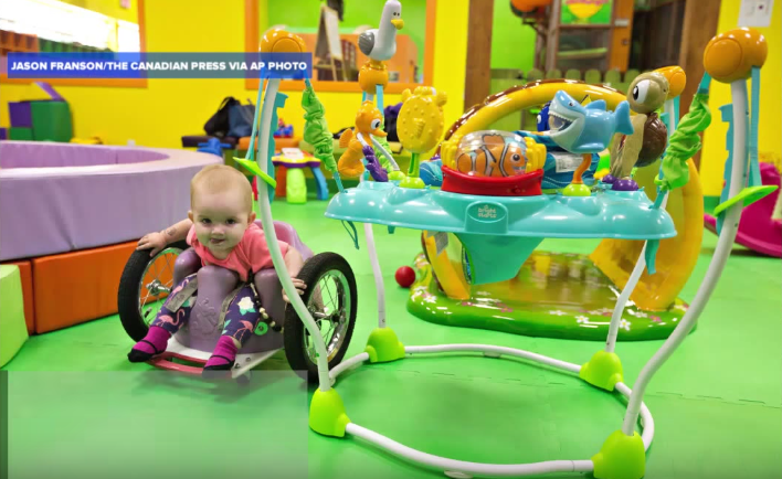WEB EVELY MOORE  PLAY BABY WHEELCHAIR YouTube:ABC News