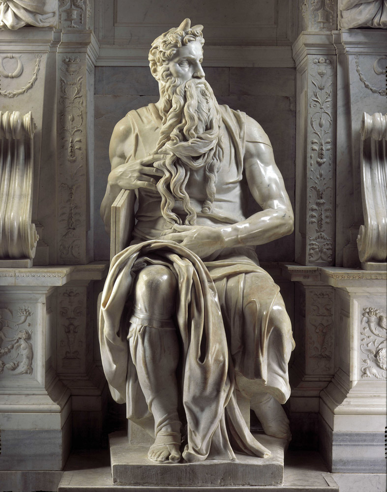 1	Michel-Ange, Moïse, 1513-1515, Rome, église Saint-Pierre-aux-Liens © Wikimedia 