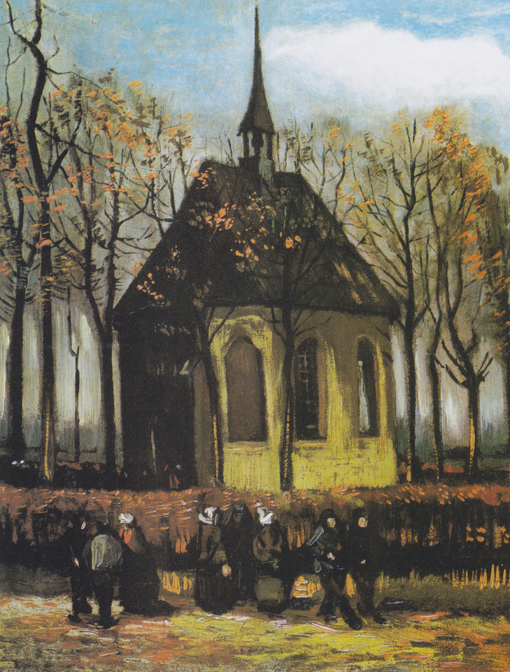 Sortie de l’église de Nuenen, 1884 © PUBLIC DOMAIN