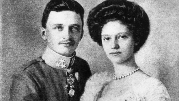 An undated file photo shows then-Archduke Karl Franz Joseph (L) of Austria, who became in 1916 Kaiser Charles I, and his wife Italian Princess Zita de Bourbon-Parme in Vienna.