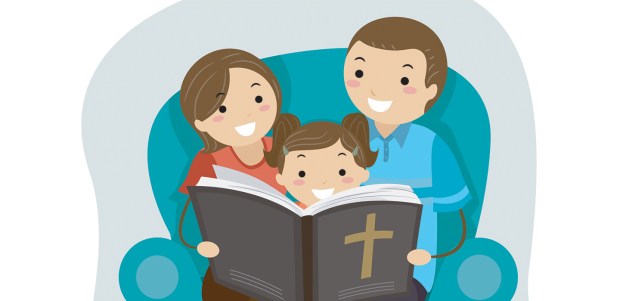 FAMILY READING THE BIBLE