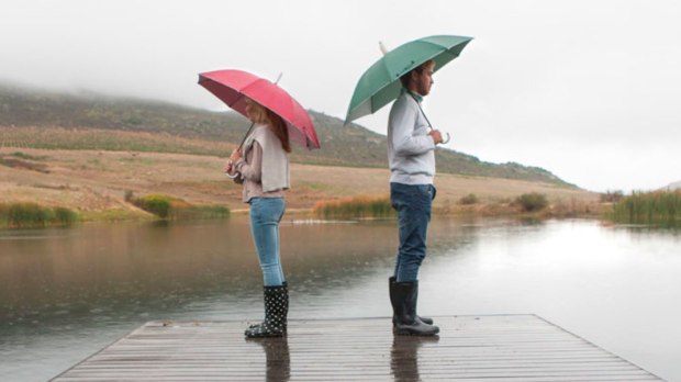 COUPLE IN RAIN