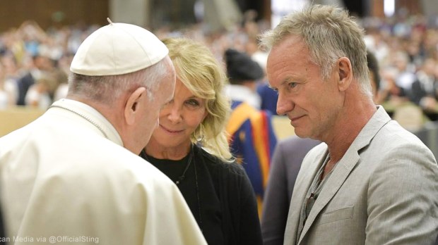 STING,POPE FRANCIS