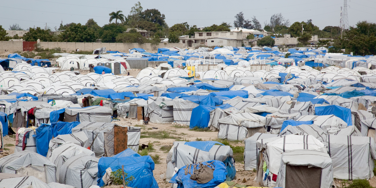 Village tente à Haiti