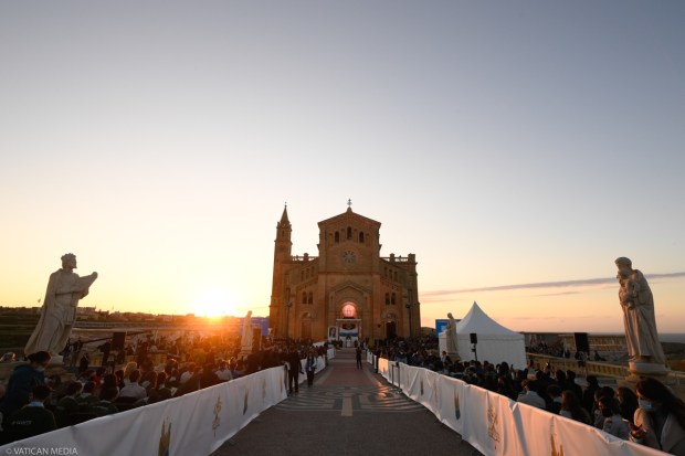 POPE FRANCIS MALTA Basilica of the National Shrine of the Blessed Virgin of Ta' Pinu