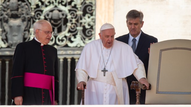 Pope Francis during his weekly general audience in saint peter's square - June 15 2022