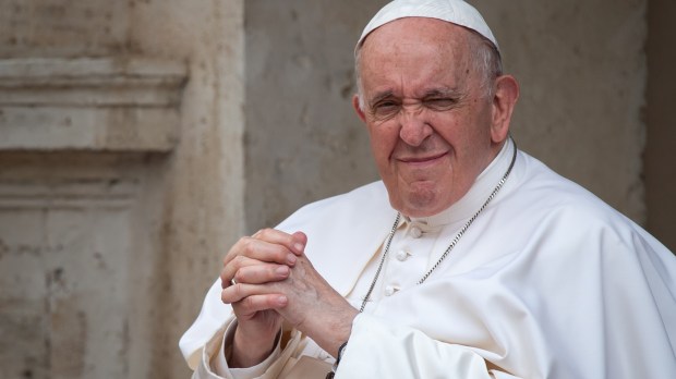 POPE FRANCIS DURING MEETING WITH THE CHILDREN'S COURTYARD