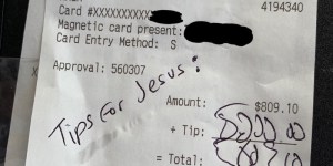 « Tips For Jesus » : ils laissent de généreux pourboires au nom de Jésus