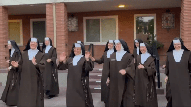 Carmelite sisters dancing