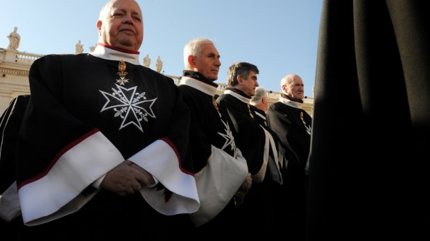 Rycerze zakonu maltańskiego w Watykanie