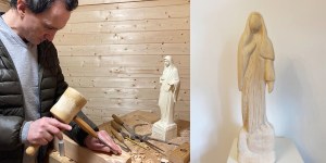 Aveugle par accident, Andrea se convertit et devient sculpteur