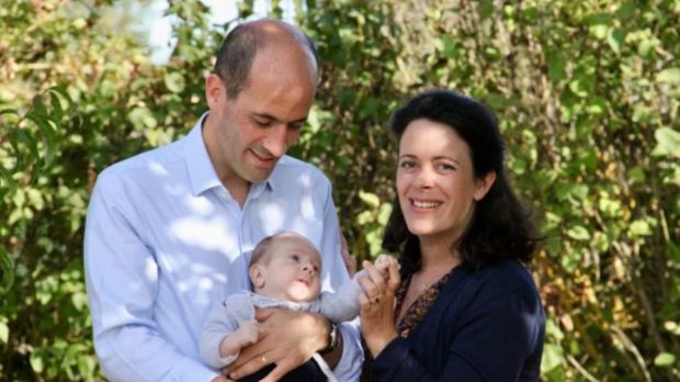 Bruno et Inès Rouy avec leur bébé