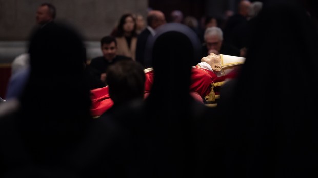 The body of Pope Emeritus Benedict XVI