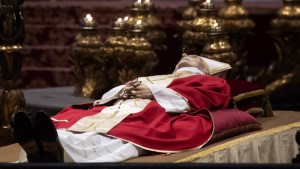 The body of Pope Emeritus Benedict XVI