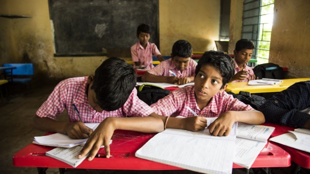 school, India, children, learning