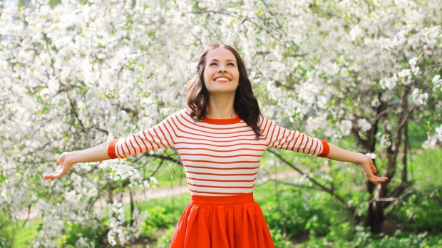 woman happy smile