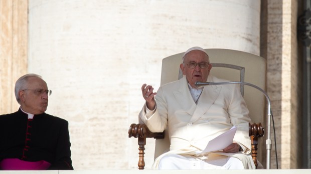 Pope Francis during his weekly general audience - April 19-2023