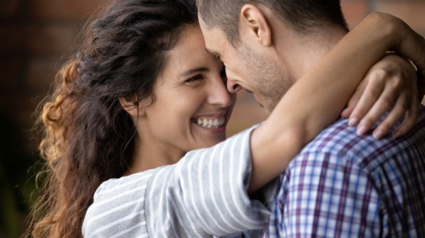 happy young Caucasian couple