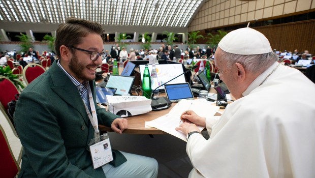 Wyatt Olivas PopeFrancis Synod 2023 - Vatican Media
