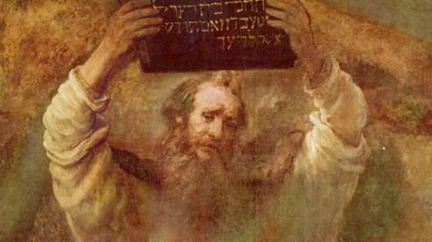 Moise-brisant-les-Tables-de-la-Loi-huile-sur-toile-de-Rembrandt