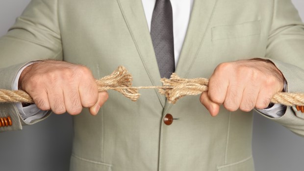 Man pull rope
